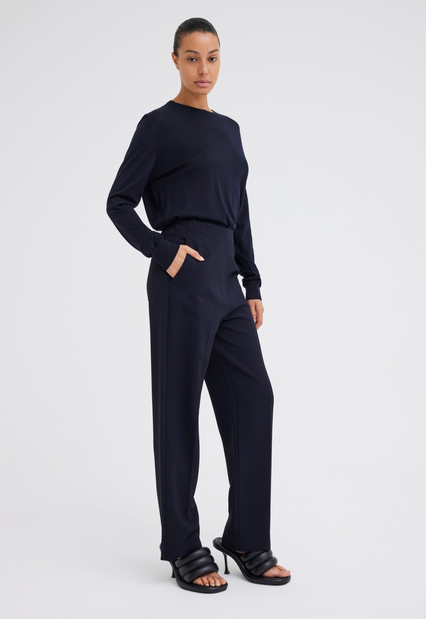 Jac + Jack Enzo Italian Crepe Pant - Navy